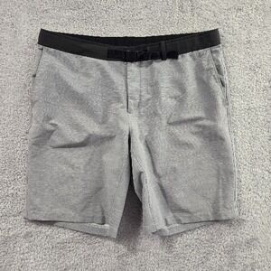 Nike Golf Shorts Men 38 Light Gray Dri-Fit Flex Hybrid AJ5779 Belted Stretch